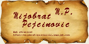 Mijobrat Pejčinović vizit kartica